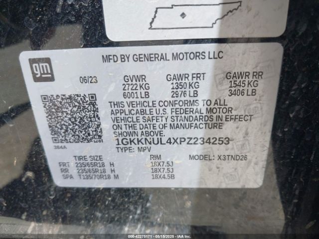 1GKKNUL4XPZ234253 GMC Acadia Awd Slt