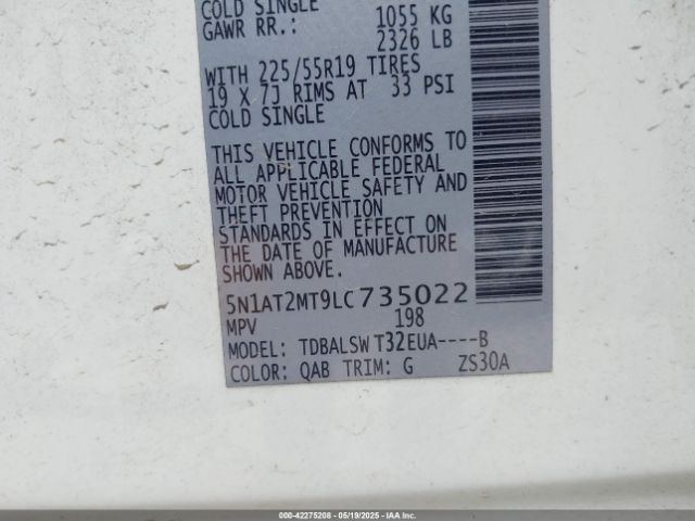 2020 NISSAN ROGUE 5N1AT2MT9LC735022 Photo 8