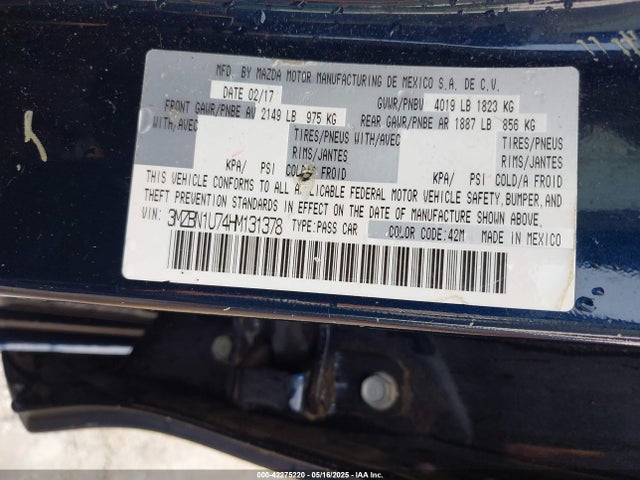 3MZBN1U74HM131378 Mazda Mazda3 Sport