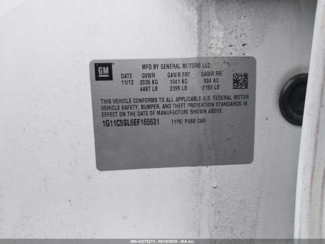 2014 CHEVROLET MALIBU 1G11C5SL6EF165631 Photo 8