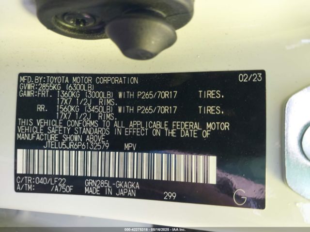 2023 TOYOTA 4RUNNER JTELU5JR6P6132579 Photo 8