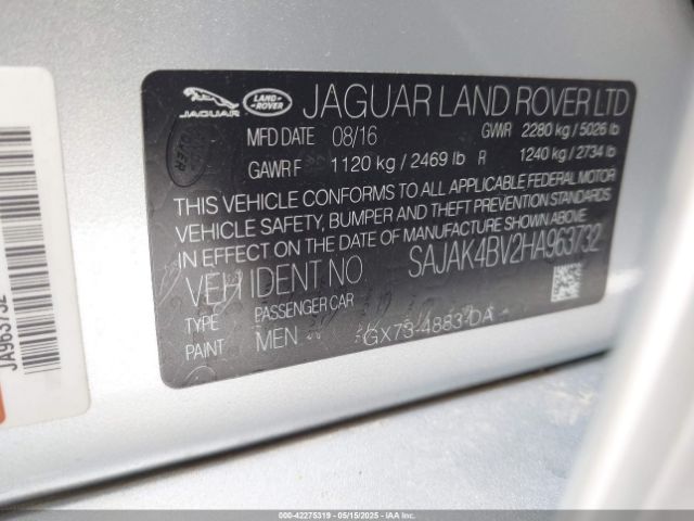 SAJAK4BV2HA963732 Jaguar Xe 35t Prestige