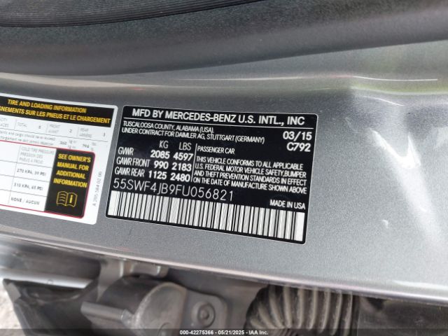 2015 MERCEDES-BENZ C 300 55SWF4JB9FU056821 Photo 8