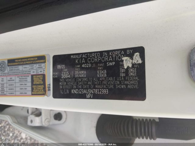 KNDJ23AU5N7812393 KIA SOUL LX