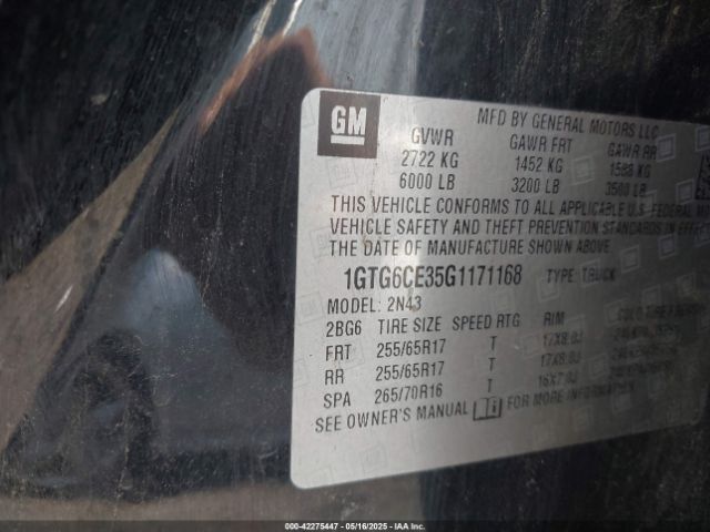 1GTG6CE35G1171168 GMC CANYON SLE
