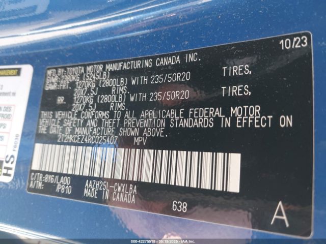 2T2HKCEZ4RC025407 Lexus Nx 350h Luxury