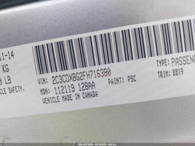 2015 DODGE CHARGER 2C3CDXBG2FH716380 Photo 8