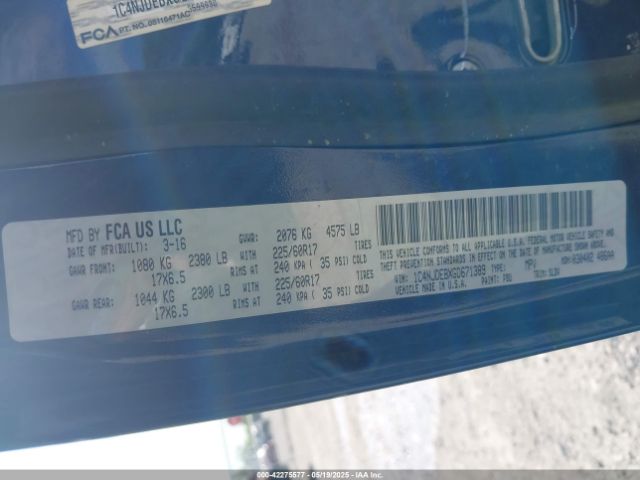 2016 JEEP COMPASS 1C4NJDEBXGD671389 Photo 8