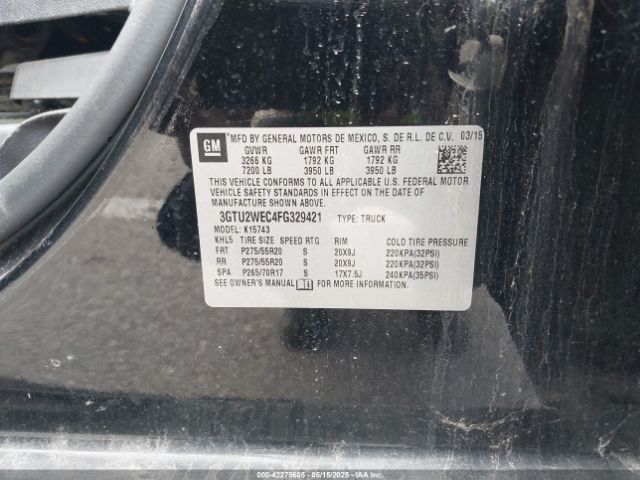 3GTU2WEC4FG329421 GMC l83 - vvt, active fuel management, aluminum