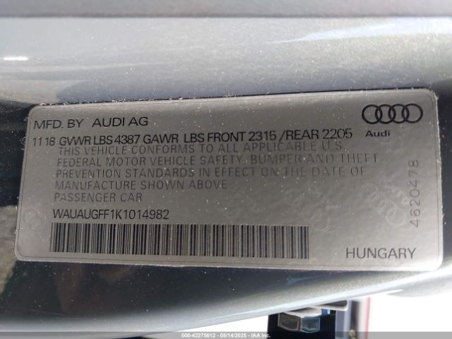 2019 AUDI A3 WAUAUGFF1K1014982 Photo 8