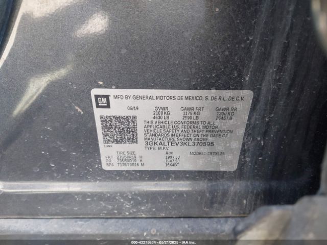 3GKALTEV3KL370595 GMC lyx - direct injection, vvt, fgt, turbo, alum, gen 1