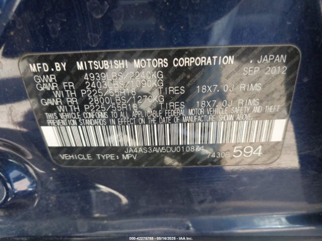 2013 MITSUBISHI OUTLANDER JA4AS3AW5DU010874 Photo 8