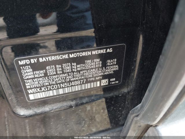 2022 BMW X1 WBXJG7C01N5U48877 Photo 8