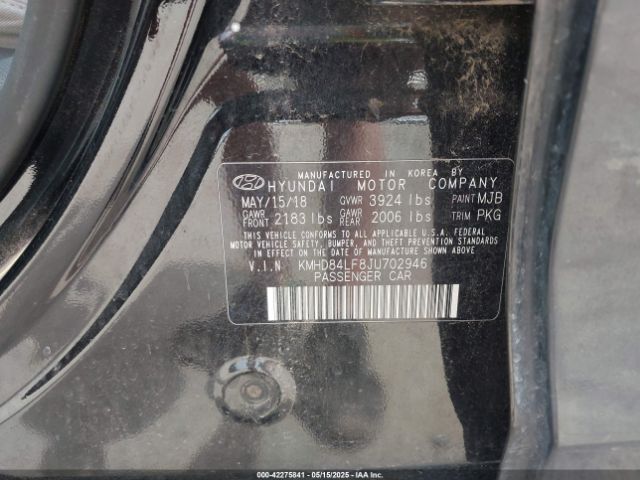 KMHD84LF8JU702946 Hyundai mpi nu