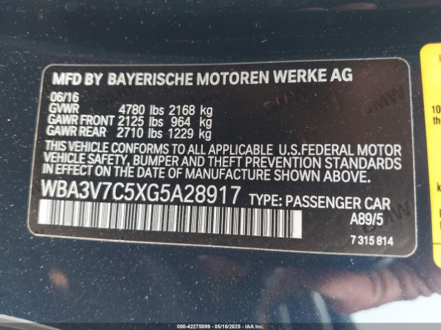 WBA3V7C5XG5A28917 BMW 428i