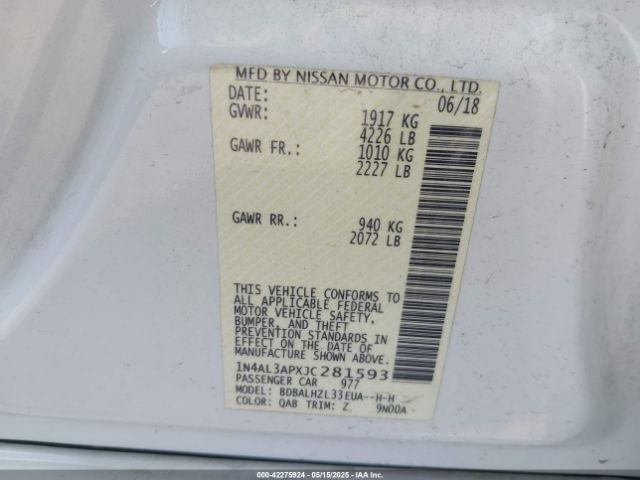 2018 NISSAN ALTIMA 1N4AL3APXJC281593 Photo 8
