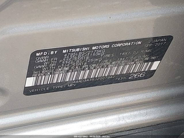 JA4AD3A35JZ007942 Mitsubishi Outlander Sel