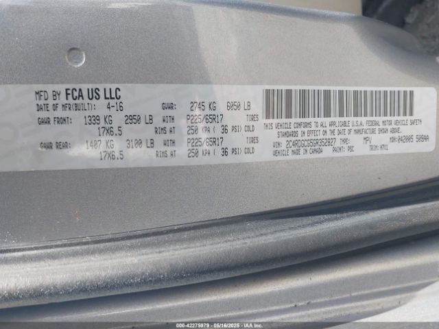 2C4RDGCG5GR352827 Dodge Grand Caravan Sxt