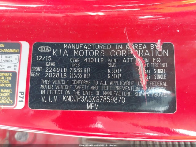 KNDJP3A5XG7859870 KIA SOUL +