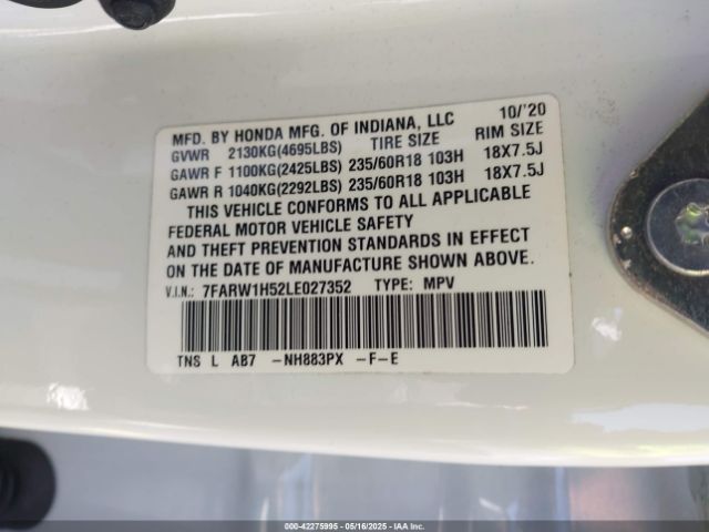 2020 HONDA CR-V 7FARW1H52LE027352 Photo 8