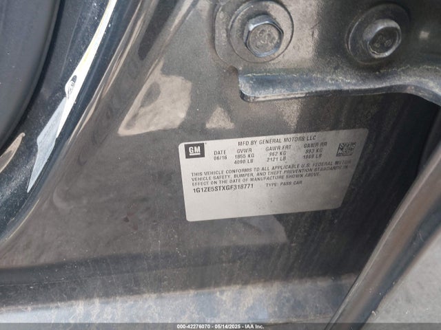 1G1ZE5STXGF318771 Chevrolet lfv - di: direct injection, vvt, gen1 gmna