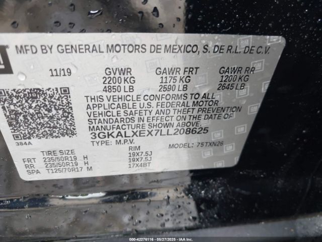 3GKALXEX7LL208625 GMC Terrain Awd Denali