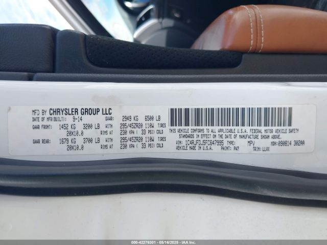 2015 JEEP GRAND CHEROKEE 1C4RJFDJ5FC647995 Photo 8