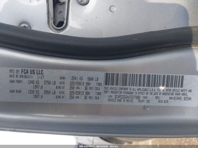 2017 DODGE JOURNEY 3C4PDDGG4HT577982 Photo 8
