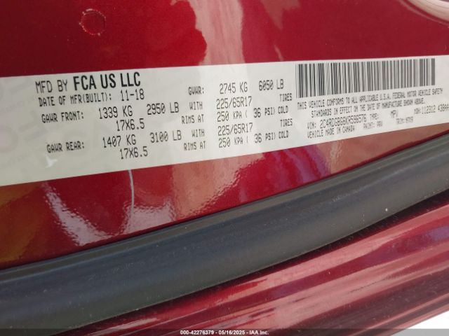 2019 DODGE GRAND CARAVAN 2C4RDGBG6KR596576 Photo 8