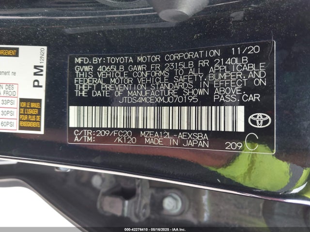 JTDS4MCEXMJ070195 Toyota m20-fks