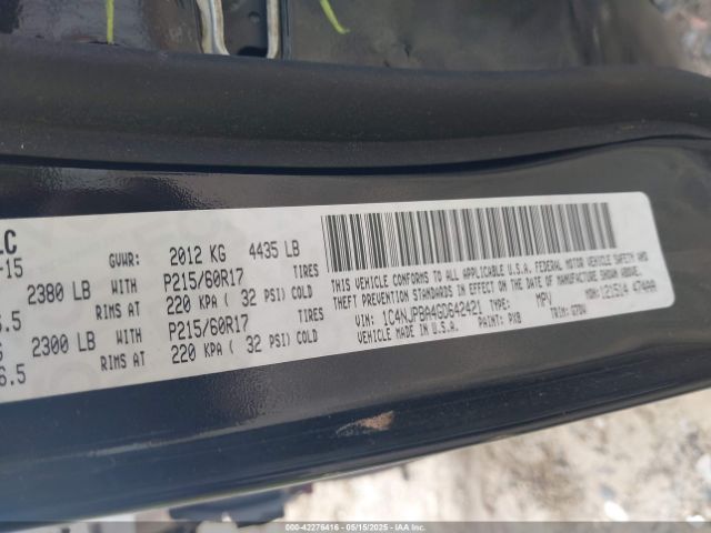 1C4NJPBA4GD642421 Jeep Patriot Sport Se