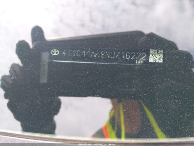 4T1C11AK8NU716222 Toyota CAMRY LE