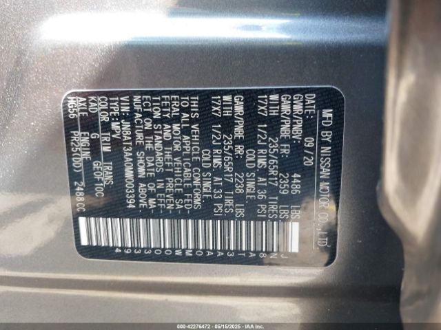 2021 NISSAN ROGUE JN8AT3AA0MW003394 Photo 8