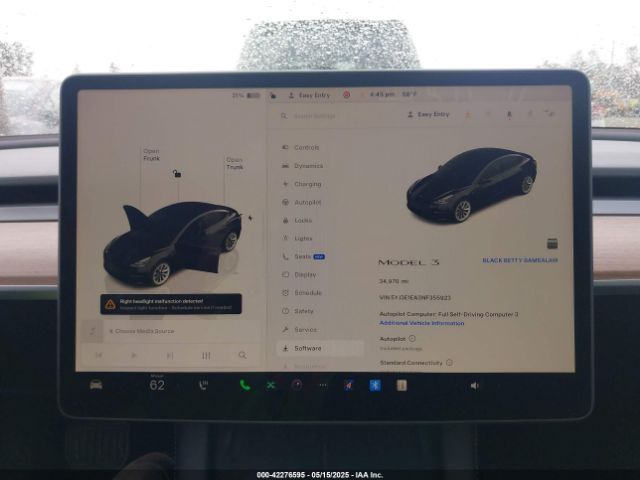 5YJ3E1EA3NF355923 Tesla Model 3 Rear-wheel Drive
