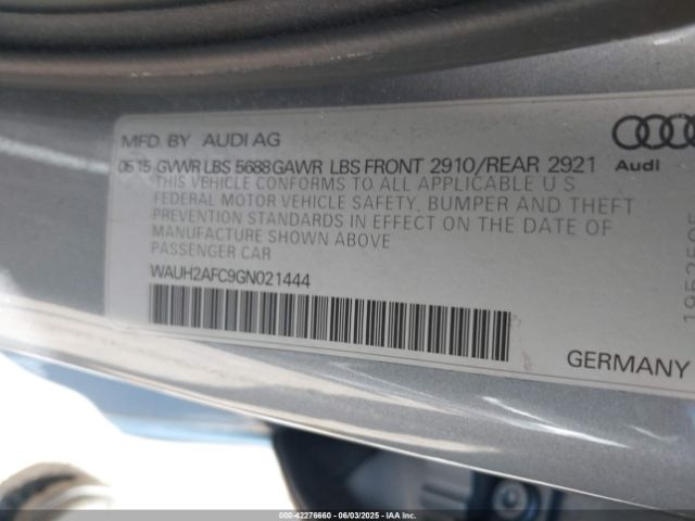 2016 AUDI S6 WAUH2AFC9GN021444 Photo 8
