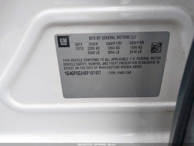 Buick lfx 2014 1G4GF5G34EF197457 Image 9