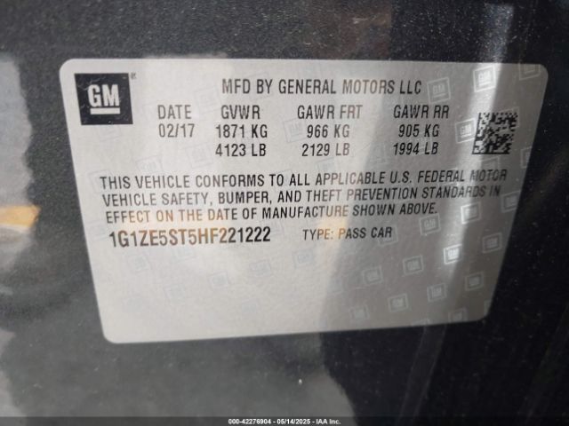 1G1ZE5ST5HF221222 Chevrolet MALIBU 1LT