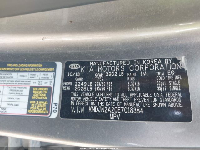 KNDJN2A20E7018384 KIA Soul