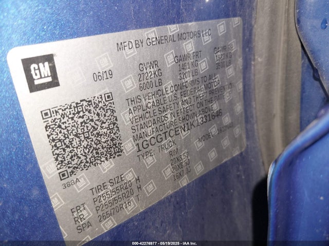 1GCGTCEN1K1331646 Chevrolet lg2 - di: direct injection, vvt: variable valve timing, alum, var2, gen2