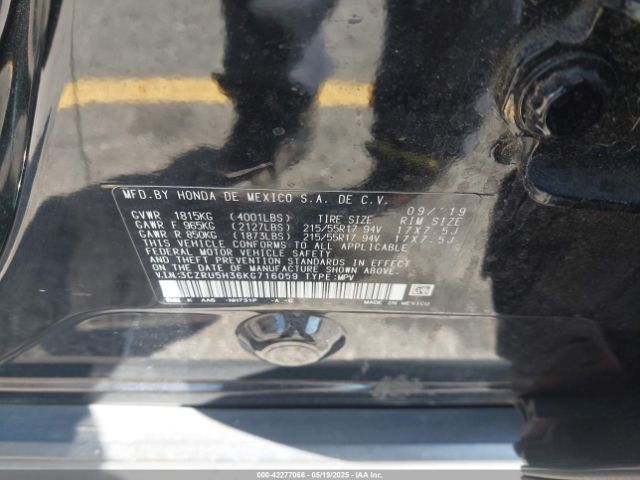 3CZRU5H36KG716059 Honda HR-V LX