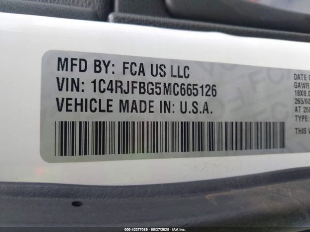 2021 JEEP GRAND CHEROKEE 1C4RJFBG5MC665126 Photo 8