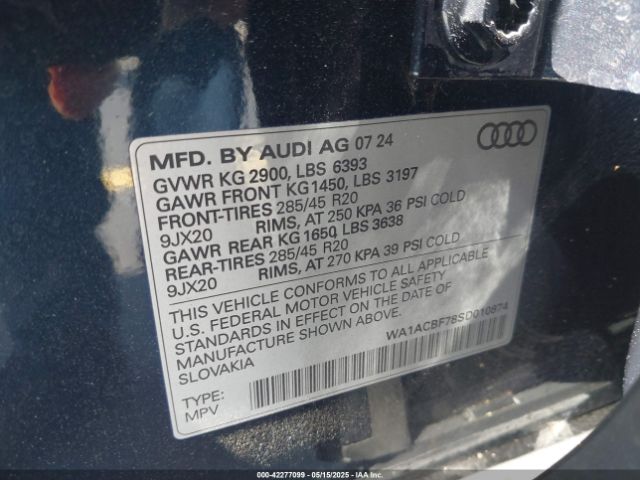WA1ACBF78SD010874 Audi 45 tfsi