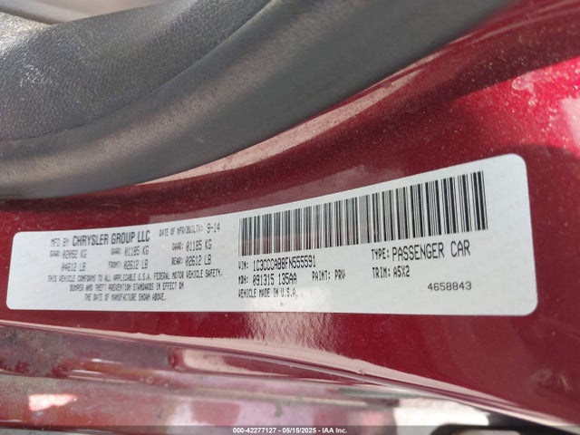Chrysler 200 Limited 2015 1C3CCCAB8FN555591 Image 9