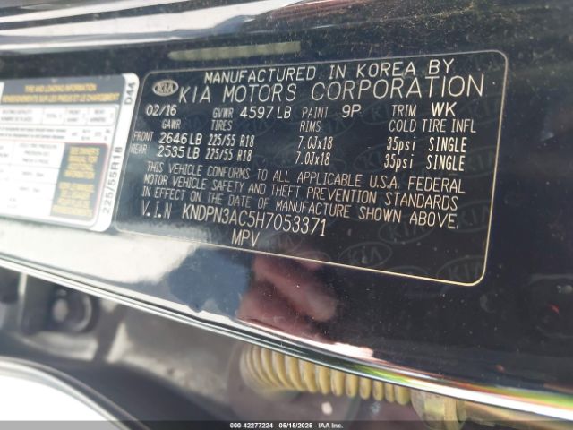 KNDPN3AC5H7053371 KIA Sportage Ex