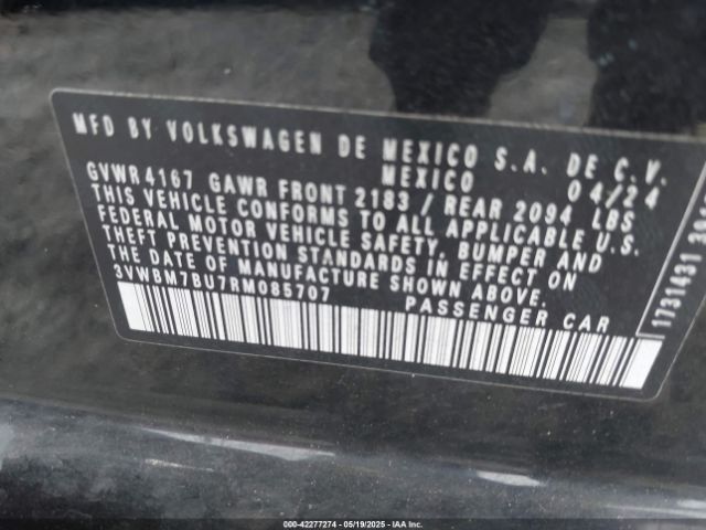 2024 VOLKSWAGEN JETTA 3VWBM7BU7RM085707 Photo 8