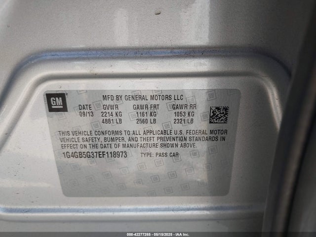 1G4GB5G37EF118973 Buick lfx