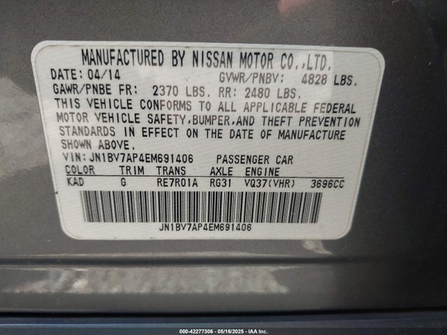 Infiniti 2014 2014 JN1BV7AP4EM691406 Image 9