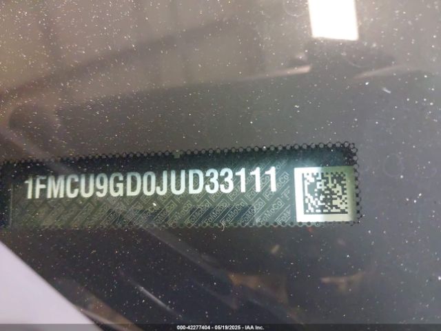 1FMCU9GD0JUD33111 Ford ESCAPE SE