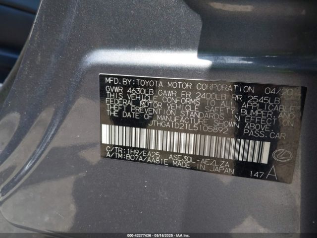 JTHGA1D21L5105892 Lexus IS 300
