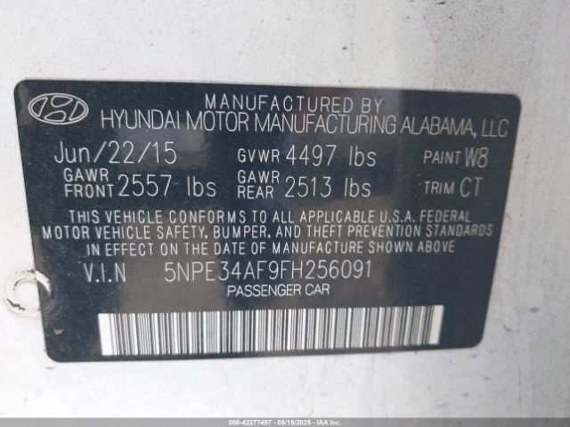 5NPE34AF9FH256091 Hyundai Sonata Sport